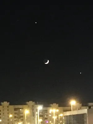 Треугольник: Луна, Юпитер и Венера. Сегодня. 22.02.2023 | Пикабу