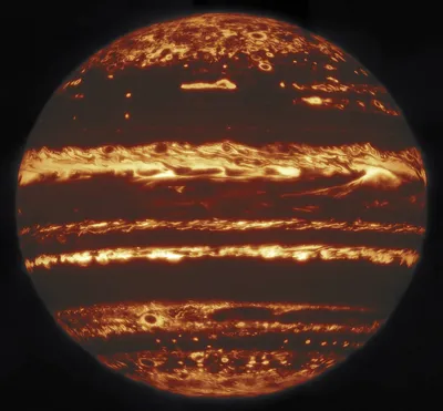 Ученые показали самое качественное фото Юпитера, когда-либо полученное с  Земли - новости Украины, Мир - LIGA.net