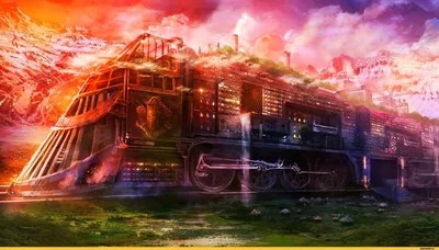 красивые картинки :: Кликабельно :: сюрреализм :: поезд :: Steampunk  (стимпанк, паропанк) :: art (арт) / картинки, гифки, прикольные комиксы,  интересные статьи по теме.