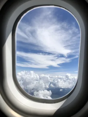 Небо в облаках из окна самолета - 63 фото