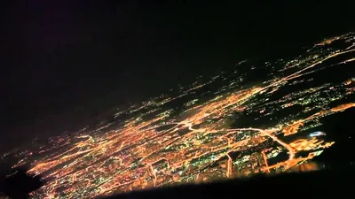 Вид из самолета (фото): посадка, взлет, ночь, кабина пилота