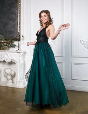 Изумрудное платье в пол с длинным рукавом купить в Киеве - цена, фото,  описание, отзывы | интернет-магазин женской одежды Пафос