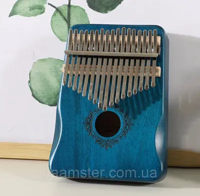 Купить Музыкальный инструмент Калимба Blue (синяя) на 17 язычков,  деревянный с гравировкой, цена 920 грн — Prom.ua (ID#1583160604)