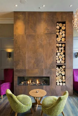 Камины для дома на этаноле отлично подойдут для строгого и изысканного  интерьера | Fireplace design, Modern rustic living room, Contemporary  fireplace