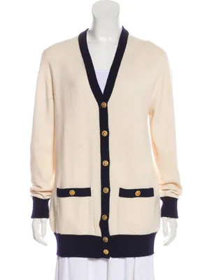 CHANEL Pre-Owned 1997 CC-button short-sleeved Cardigan - Farfetch