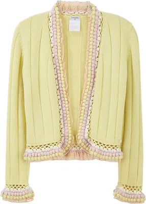 CHANEL 2001 LETTER EMBROIDERED CARDIGAN – RDB