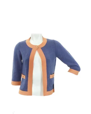 Chanel // 2016 Blue Paris-Seoul Cashmere Cardigan – VSP Consignment