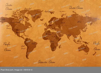 Карта мира крупным планом :: Стоковая фотография :: Pixel-Shot Studio