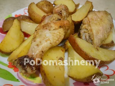 Картошка с курицей в духовке - пошаговый рецепт с фото на Готовим дома