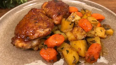 Острые картофельные дольки с куриным филе в духовке - рецепт с фотографиями  - Patee. Рецепты