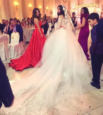 Свадебные платья чеченские пышные - 89 фото