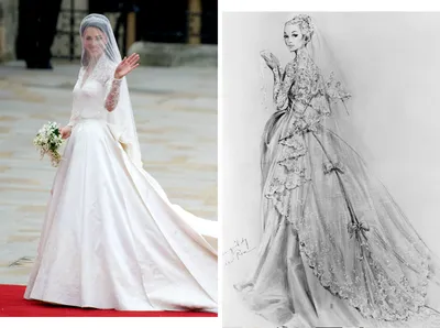 Свадебное платье Кейт Миддлтон: фото наряда для ужина в Букингемском дворце  | Glamour