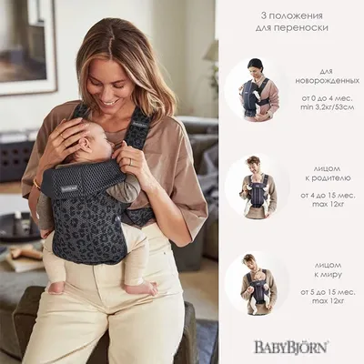 Рюкзак-кенгуру для новорожденных BabyBjorn MINI Mesh Леопард антрацит |  Купить в СПб в Piccolo