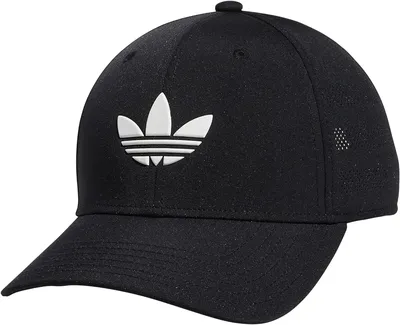 adidas Originals Men's Beacon Structured Precurve Snapback Cap, Black/White  2, One Size at Amazon Men's Clothing store