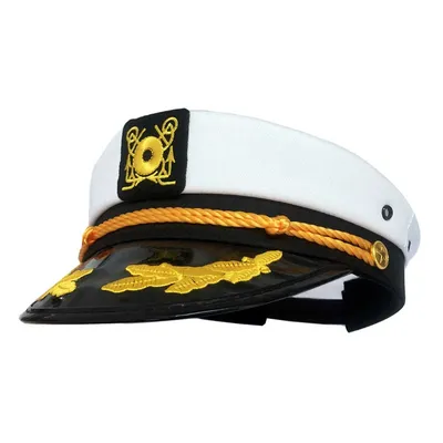 MARINE HAT Cap White NAVY Skipper Sea Fancy Dress Sailor Costume Accessory  | eBay