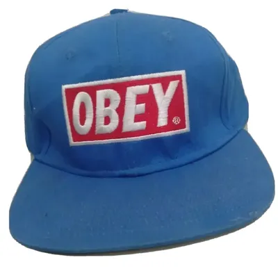 OBEY - BLUE - ONE SIZE ADJUSTABLE SNAPBACK BALL CAP HAT | eBay