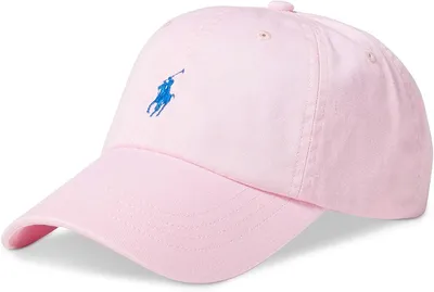 Polo Ralph Lauren Men`s Cotton Chino Baseball Cap (Carmel Pink(3020)/Blue,  One Size) at Amazon Men's Clothing store