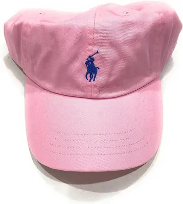 Polo Ralph Lauren Blue Pony Chino Adjustable Baseball Cap Hat Pink One Size  at Amazon Men's Clothing store