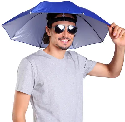 UMBRELLA HAT CAP - Rain Sun Shade Sports Beach Fishing - Kids Adults Hands  Free | eBay