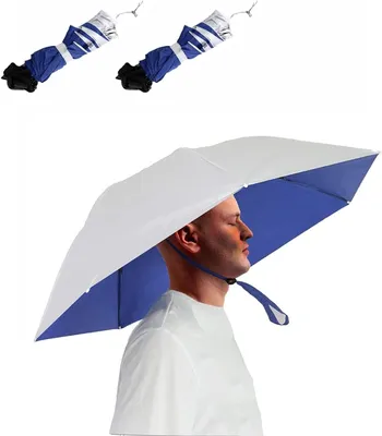 Novelty Umbrella Hat - Festival Rave Outdoor Foldable Fishing Cap Joke Gift  Sun | eBay