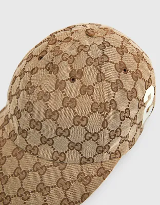 Gucci Cap GG Canvas Sherry Line Navy Blue Polyester | Gucci cap, Brown  handbag, Gucci