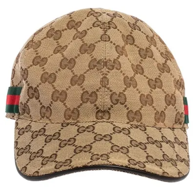 Gucci Web Baseball Cap GG Canvas - Brown