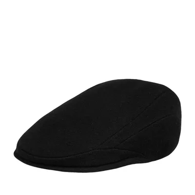 Flat cap - Kangol Seamless Wool 507 (black/gold)