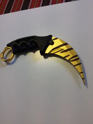 Купить КС2 КС:GO Деревянный нож Karambit Tiger Tooth, Maskbro, деревянный  нож, сделанный из дерева, для любителей CounterStrike Global Offensive |  Joom