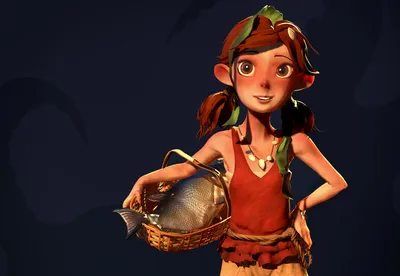 Кевин Сюй - Девушка-рыбак из Норвегии - 3D-моделирование персонажей