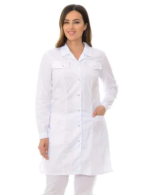 Халат медицинский женский MedicalWear Лилия 011 белый 40 RU - купить в  Москве, цены на Мегамаркет