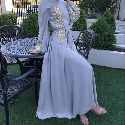 ADEU Хиджаб платье абая длинный зимний мусульманский