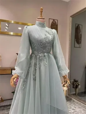 SALIHA collection Мусульманские платья теплые на осень, евро зима