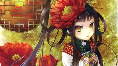 Обои Катагири Хинаты, аниме, иллюстрация, растение, цветок 4K Ultra HD  бесплатно, заставка 3840x2160 - скачать картинки и фото