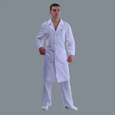 Мужской медицинский халат «Классика» | Скай Медика