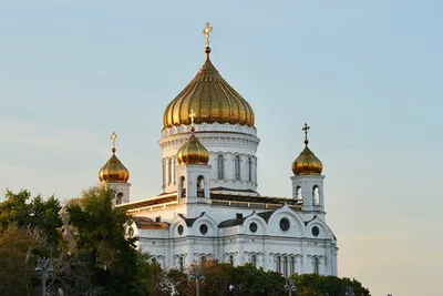 Картинки Москва Церковь Россия Cathedral Of Christ The Saviour