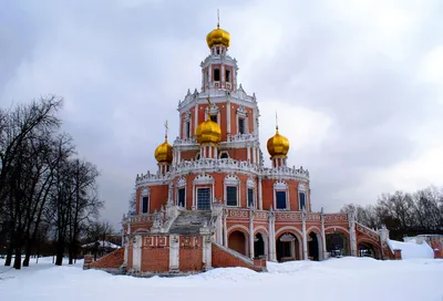 Обои на рабочий стол Православный храм в Филевском парке, в городе Москва,  Россия, обои для рабочего стола, скачать обои, обои бесплатно