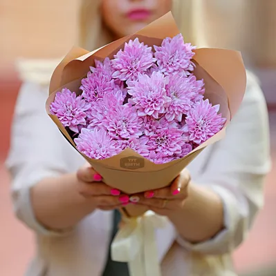 5 розовой кустовой хризантемы - Доставкой цветов в Москве! 21192 товаров!  Цены от 487 руб. Цветы Тут