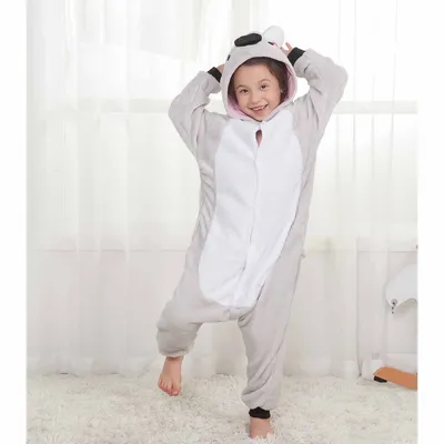 Unisex kigurumi Grey Koala onesies animal pajamas - WowPajamas