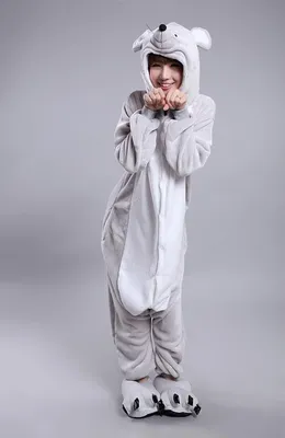 Gray Koala Onesie for Adults Women Men Kigurumi Animal Costumes Pajamas -  Allonesie