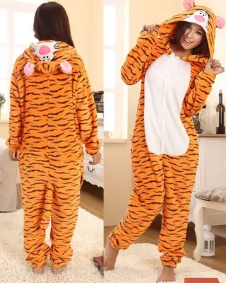 Adult Animal Kigurumi Tiger Win Pig Pajamas Onesis1 Halloween Cosplay  Costume | eBay