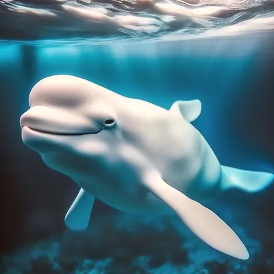 Белый кит или рыба белуха, …» — создано в Шедевруме