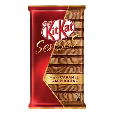 Шоколад Kitkat Senses Taste Of Caramel Cappuccino белый и молочный со  вкусом капучино и карамели с хрустящей вафлей 112 г купить для Бизнеса и  офиса в METRO по оптовой цене с