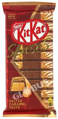 Доставка Шоколад Nestle Kit-Kat Senses Salted Caramel 110г на дом по низкой  цене. globus-online.kg.