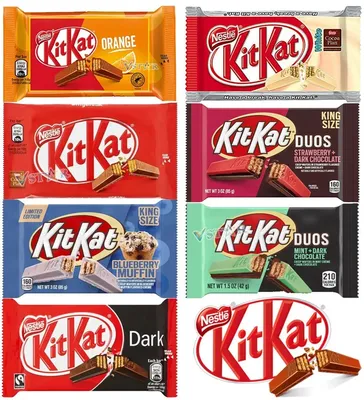 Kit Kat 10 x Mixed Chocolate Bars Milk, Blueberry, White, Strawberry,  Orange etc | eBay