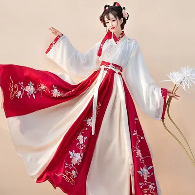 Женский Традиционный китайский костюм Hanfu, дамские платья, платье  династии Хань Тан, одежда принцессы для народного танца, китайский Косплей  TA2344 | AliExpress