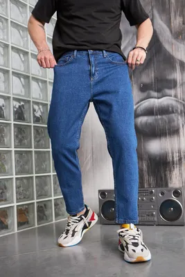 Классические прямые мужские джинсы straight fit, цвет Темно-cиний, артикул:  FAB25001_2193. Купить в интернет-магазине FINN FLARE