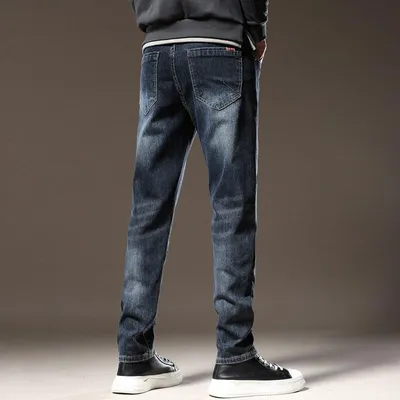 Классические прямые мужские джинсы straight fit, цвет Темно-cиний, артикул:  FAB25001_2193. Купить в интернет-магазине FINN FLARE