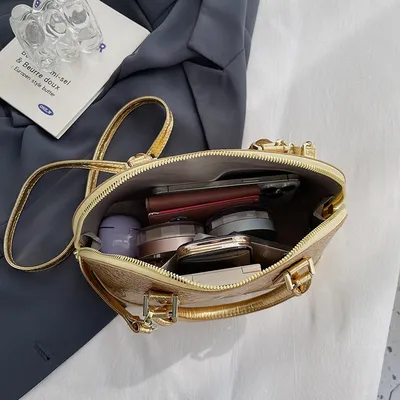 Классические женские сумки из ракушек, золотые женские сумки с узором под  аллигатора, серебристые элегантные винтажные сумки, милый модный  дизайнерский клатч | AliExpress