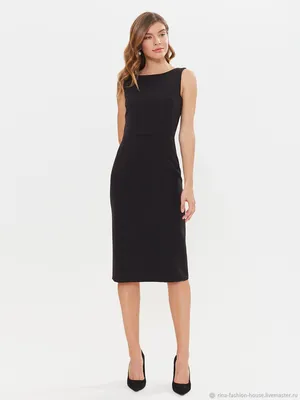 Классическое удлиненное черное платье от интернет-магазина Days-Trend