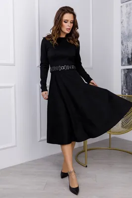 Черное классическое платье из шелка 113188 за 520 грн: купить из коллекции  Afflatus - issaplus.com